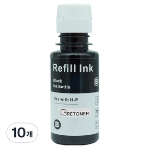 그래토너 삼성 INK-K610 SL-T1670W SL-T2170W SL-T1680W SL-T2270DW T1672W T2270FW 컬러프린터 호환 무한 리필 호환 잉크, 검정, 10개