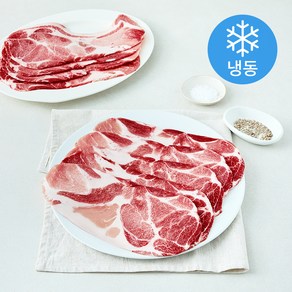 미국산 돼지 목전지 슬라이스 구이 볶음용 3mm (냉동), 1kg, 1개