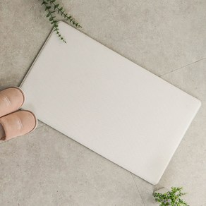 마켓플랜 퓨어 방수 심플 pvc 주방매트, 화이트, 1개