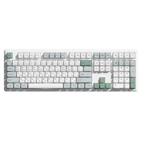 로이체 충전식 저소음 RGB 풀배열 멀티페어링 블루투스 무선 키보드, 그린, RK-G4000, 제조사축