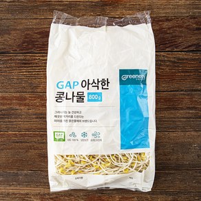 [로켓프레시] 맑은물에 그리너리 GAP 인증 아삭한 콩나물, 800g, 1개
