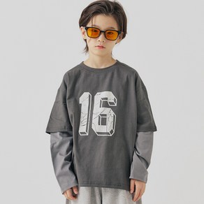 바브키즈 16레이어드 티셔츠, 그레이, 11호(120), 1개