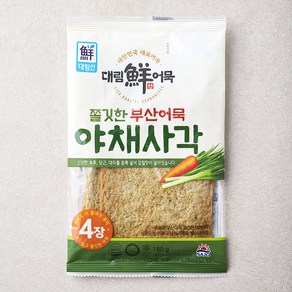 [로켓프레시] 대림선 부산어묵 쫄깃한 야채사각, 180g, 4장, 1개