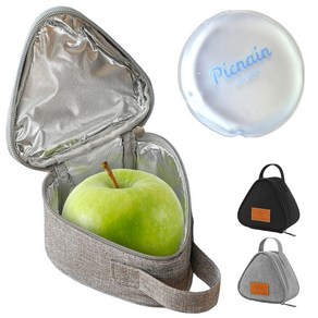 픽나인 미니 보냉 보온 간식 물약 아이스팩 보조 가방, 블랙+젤아이스, 1개