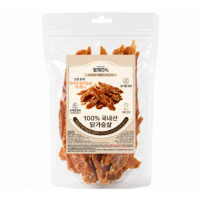 강아지 수제간식 국내산100% 닭가슴살 300g 육포 무첨가 멍개간식, 닭가슴살 육포, 1개