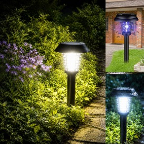 태양광 led 아외등 태양광 정원등 무선 모기퇴치기 야외조명 잔디등 LED-Pro 말뚝형 태양열 모기퇴치등, 블랙