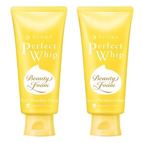 센카 퍼펙트 휩 뷰티 비타민C 포어레스 글로우 폼 재패니즈 유자, 100g, 2개