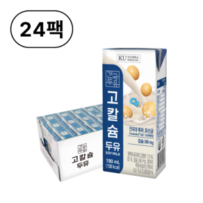 [건국우유] 고칼슘두유 190ml 24팩, 24개