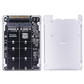 M 2 SSD U 2 어댑터 카드 M 2 NVMe SATA 버스 NGFF SSD PCI e U 2 어댑터 PC E3 0X4 M 2 NVME SSD U 2 SFF 8639 어댑터, Cased adapter card, 1개