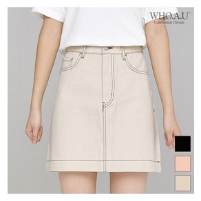후아유 핑크 70 베이직 3부 스커트 WHWHA2319F-T 641443