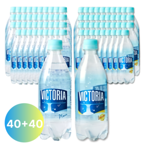 더 빅토리아 탄산수 플레인 500ml 40개+ 레몬, 80개