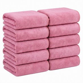 FASEN 호텔수건 먼지없는 프리미엄 극세사 타올 세면 타월 집들이 선물 406 GSM 수건, 08베이비 핑크, 15개