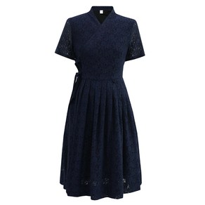 수설화 미니 레이스 철릭 원피스 생활한복