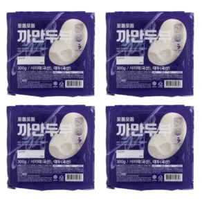 [정담두부집] 100% 국산콩 수제두부 서리태두부, 300g, 4개