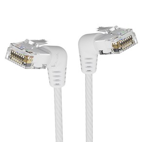 벤션 CAT6A UTP 360도 회전꺽임형 울트라슬림 초고속 기가 랜선 화이트 IBOW, 8m, 1개