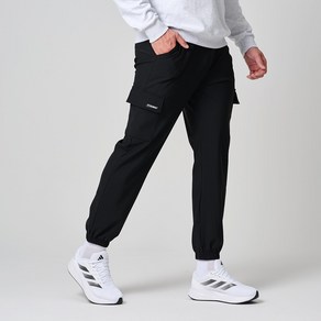 필드웍스 남성 봄가을 카고 조거팬츠 스판 건빵 바지, 블랙, XL, 1개