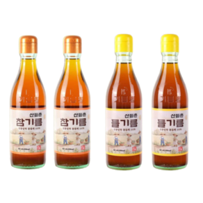 전통압착 산들촌 참기름2+들기름2, 350ml, 4개