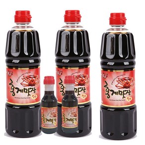 홍일식품 홍게간장 홍게맛장소스 [400ml 증정], 900ml, 3개