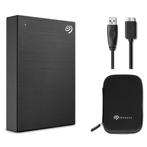 씨게이트 One Touch HDD 외장하드 STKZ5000400 데이터복구+암호화 기능+파우치+USB케이블, 블랙