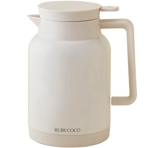 루비코코 에센셜 스텐 보온 보냉 병 물병 주전자, 크림, 1.5L, 1개