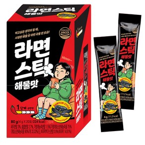 맛심 라면스틱 해물맛 1박스, 4g, 20개