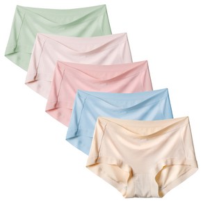 엘라운지 고탄력 60수 레이온 노라인팬티 5P, 유색, M, 1개