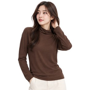 아소트 여성 소프트 반목티 반목폴라 얇은 긴팔티 봄가을