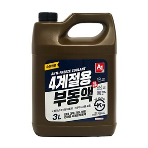 에이원 4계절용 부동액 파란색, 3L, 1개