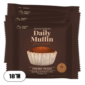 우리밀 데일리 머핀 딥초코, 40g, 18개