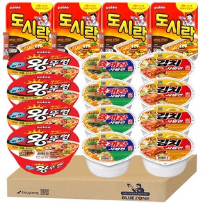 소컵라면 C세트 육개장사발면4개 김치사발면4개 왕뚜껑미니4개 도시락4개 라면스틱4개