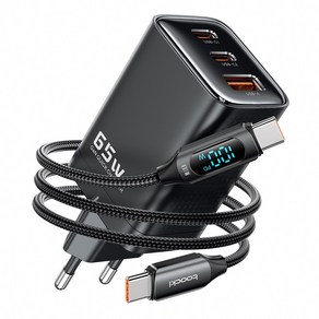Toocki GaN PPS PD 65W 2C1A 3포트 초고속 멀티충전기