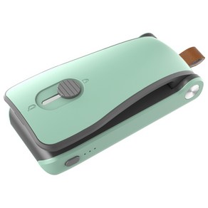 치프몰 미니 실링기 충전식 휴대용 과자봉지 밀봉, 그레이 그린