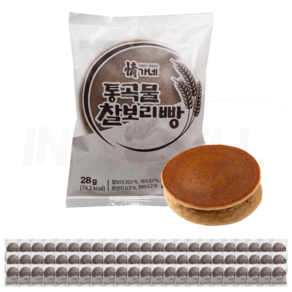 건강 영양 간식 단팥빵 홍순양기능장 정가네 통곡물 찰보리빵 수제빵 개별포장 쫀득한 국내산 전통간식 달콤한 아이간식, 28g, 70개
