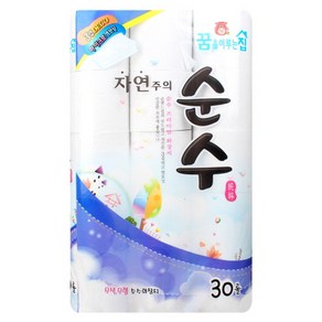 두루마리휴지 순수 3겹 물에녹는휴지 먼지없는 두루말이 착한화장지, 30롤, 2개