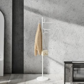 공간활용 튼튼한 철제 스탠드 옷걸이 행거 165.5cm, 화이트