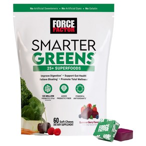 포스팩터 스마터 그린 25+ 슈퍼푸드 서머 베리 플레이버 소프트 츄, Soft Chews, 1개