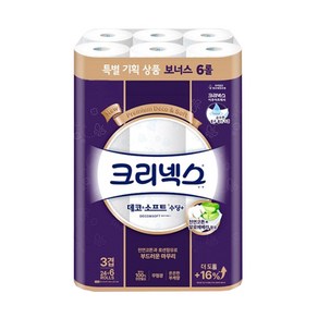[비엔씨유통] 화장실 화장지 데코앤소프트 30롤 3겹 향기가득 크리넥스, 25m, 1개