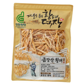금강산황태 용대리 황태채 자연건조 덕장 황태채 특품 프리미엄, 200g, 1개