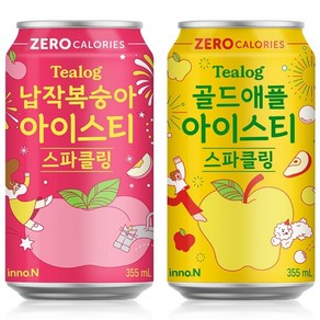 티로그 제로 아이스티 355ml 납작복숭아 12캔 + 골드애플 12캔, 1개