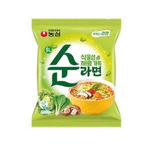 농심 식물성 재료 가득 순라면, 2개