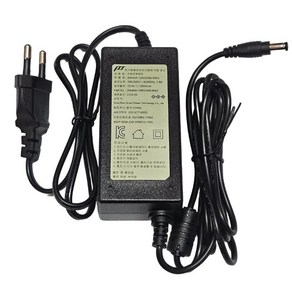 12V 3A 어댑터 5.5mmx2.1mm 직류전원장치 노트북 모니터 CCTV 아답터, 검정, 1개