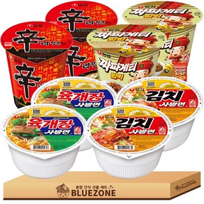 컵라면 소컵 A세트 신라면2개 육개장2개 김치육개장2개 짜짱범벅2개 라면스틱2개, 1박스