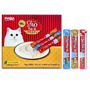 챠오츄르 대용량 90P 코스트코 고양이 츄르 간식 버라이어티 반려묘 차오추르 90P