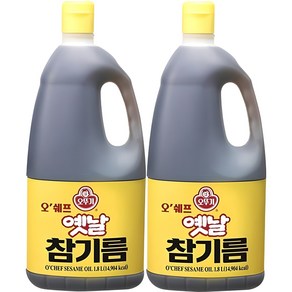 오뚜기옛날 오쉐프 참기름, 1.8L, 2개