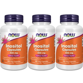 나우푸드 이노시톨 500mg 베지 캡슐, 100정, 3개 - 비타민B