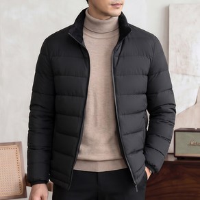마르도 남자 스탠드 패딩 따뜻한 경량 점퍼, 블랙, L, 1개