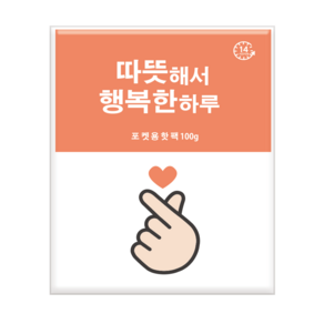 해피데이 따뜻해 포켓용 핫팩, 100g
