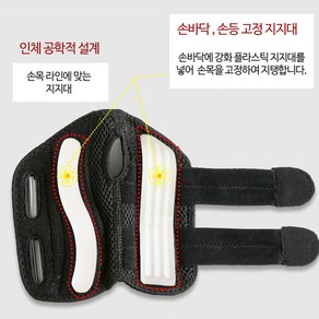 캠프맨 손목 반깁스 보호대 손 고정 부목 지지대 아대, 1개