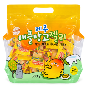 새콤달콤 제주 애플망고젤리, 500g, 1개
