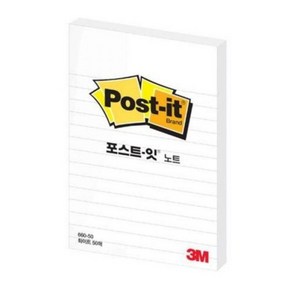 포스트잇 노트 라인 102 x 152mm 660-L, 화이트, 8개